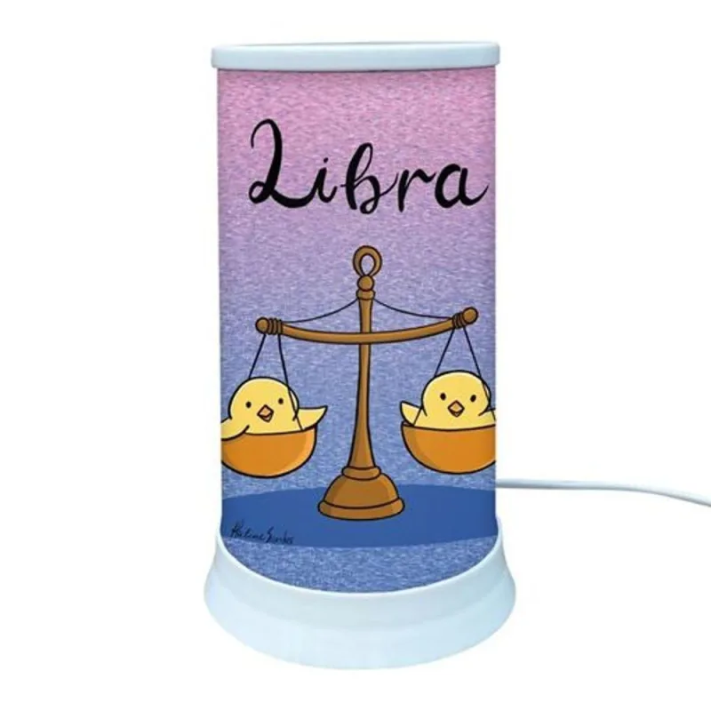 Luminária de Mesa Libra com Iluminação Suave e Design Astrológico Bivolt Hug 14CM - OUTRAS - Agro