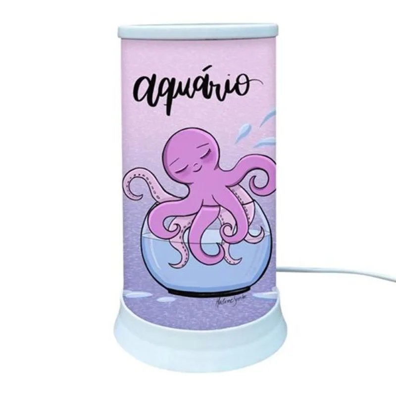 Luminária de Mesa Signo Aquário com Iluminação Mística Bivolt 24.5CM - OUTRAS - Agro