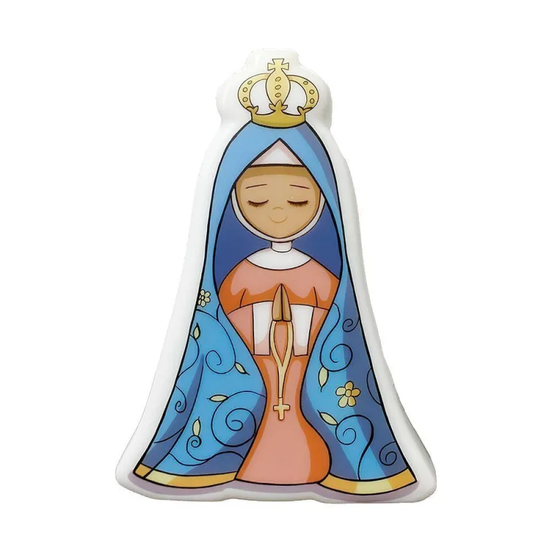 Luminária Nossa Senhora Aparecida com Iluminação Bivolt para Oratório Branco - OUTRAS - Agro