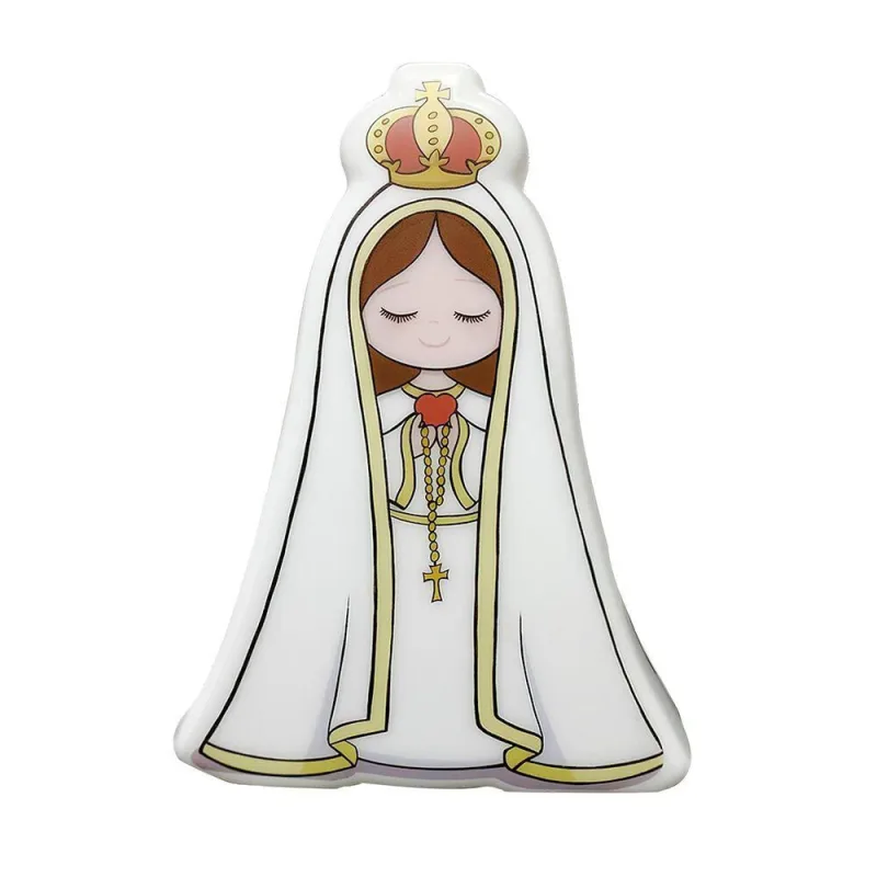 Luminária Nossa Senhora de Fátima com Iluminação Bivolt para Decoração de Oratório 15CM - OUTRAS - Agro