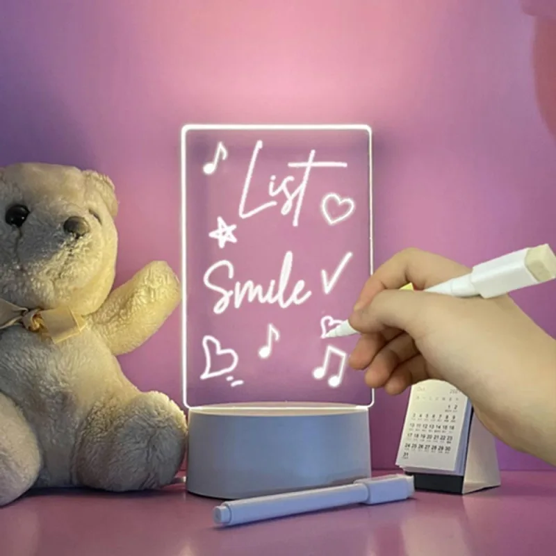 Quadro Iluminado Luminous Writing Quadrado em Vidro com LED Branco 110V-220V - OUTRAS - Agro