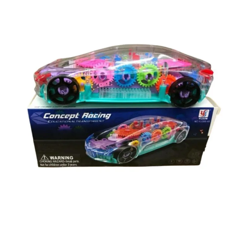 Carro Transparente Com Engrenagem Luz E Som 1/18 - Net Toy