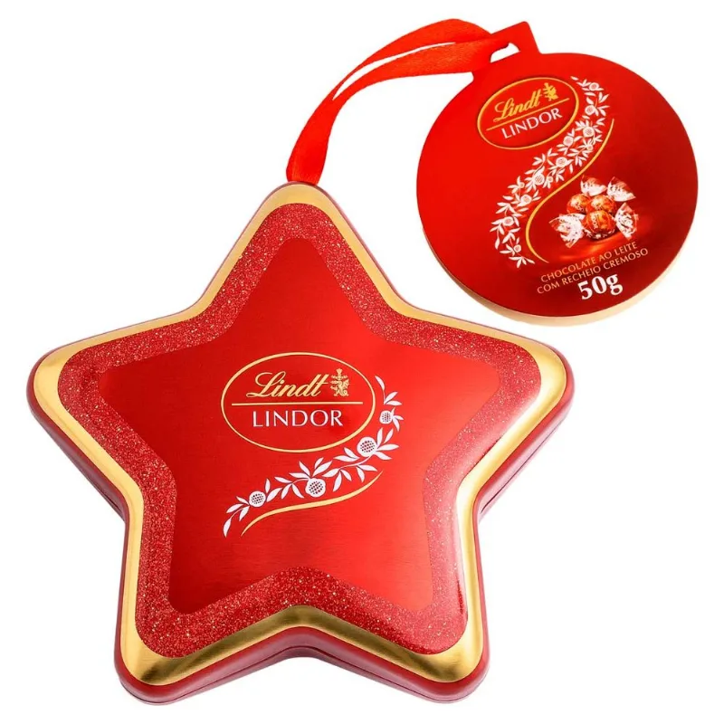 Chocolate ao Leite Recheio Cremoso Lindt Lindor Lata 50g