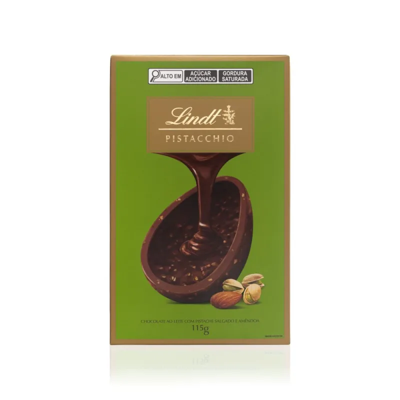 Ovo de Páscoa Lindt Chocolate ao Leite com Pistache 115g - Lindt