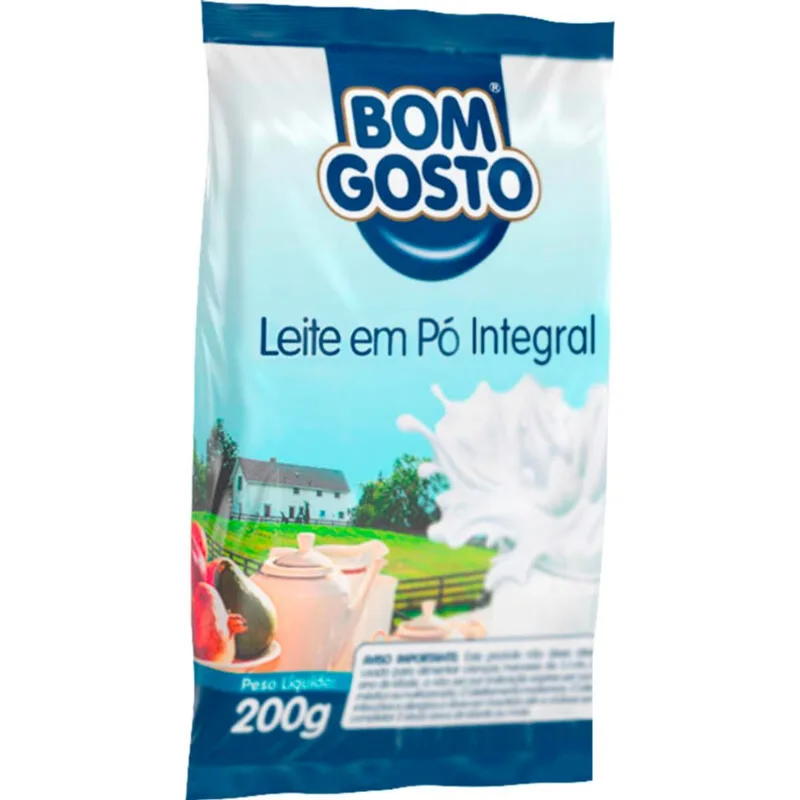 Leite em Pó Bom Gosto Integral 200g