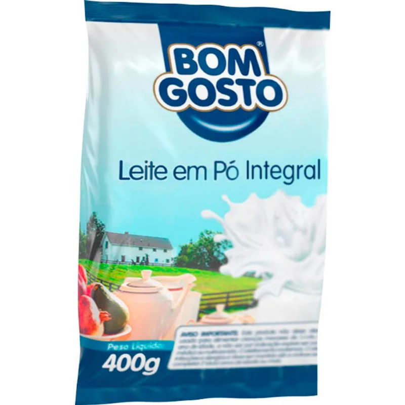 Leite em Pó Bom Gosto Integral 400g