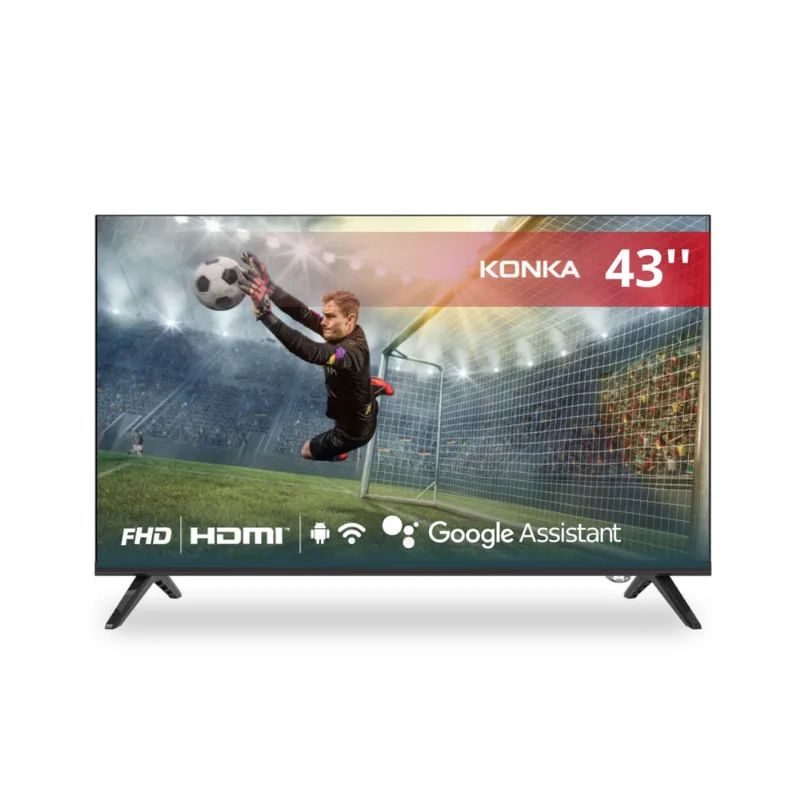 Smart TV Konka LED 43 Full hd, Design sem bordas, Google Assistant e Android TV com Bluetooth KDG43