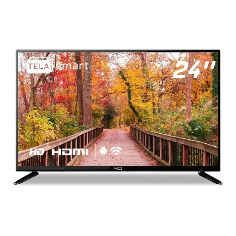 Smart TV hq 24 LED hd, HDR10, Conversor Digital, 3 hdmi, 2 usb, wi-fi, Android 11, Design Slim hq