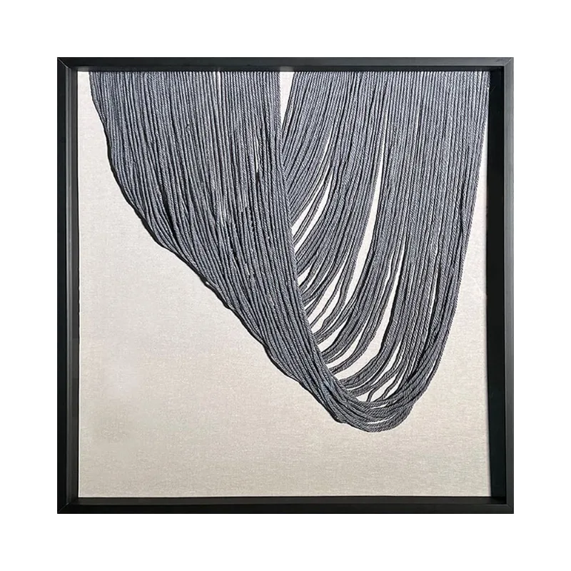 Quadro Arte Propria Macrame Cinza Dir 70X70