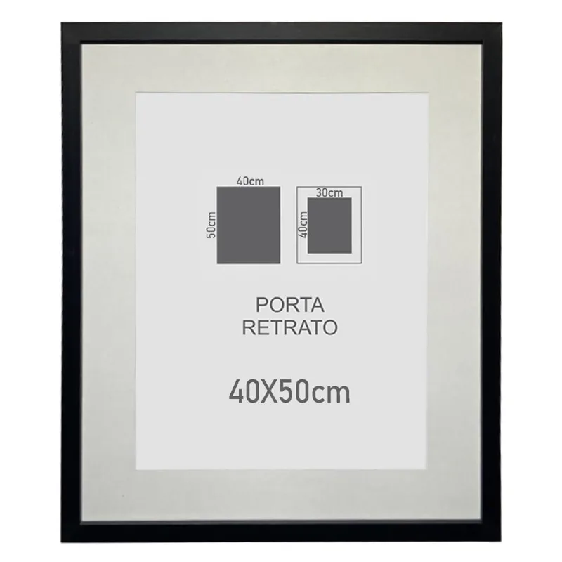 Porta Retrato Arte Propria Preto 40X50 - ARTE PRÓPRIA
