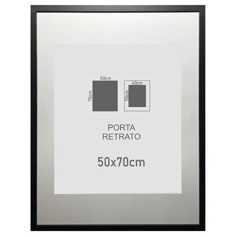 Porta Retrato Arte Propria Preto 50X70 - ARTE PRÓPRIA