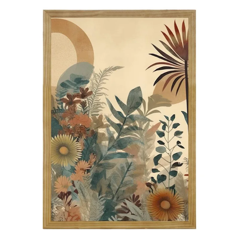 Quadro Com Vidro Folhagens 40X60Cm Arte Propria - ARTE PRÓPRIA