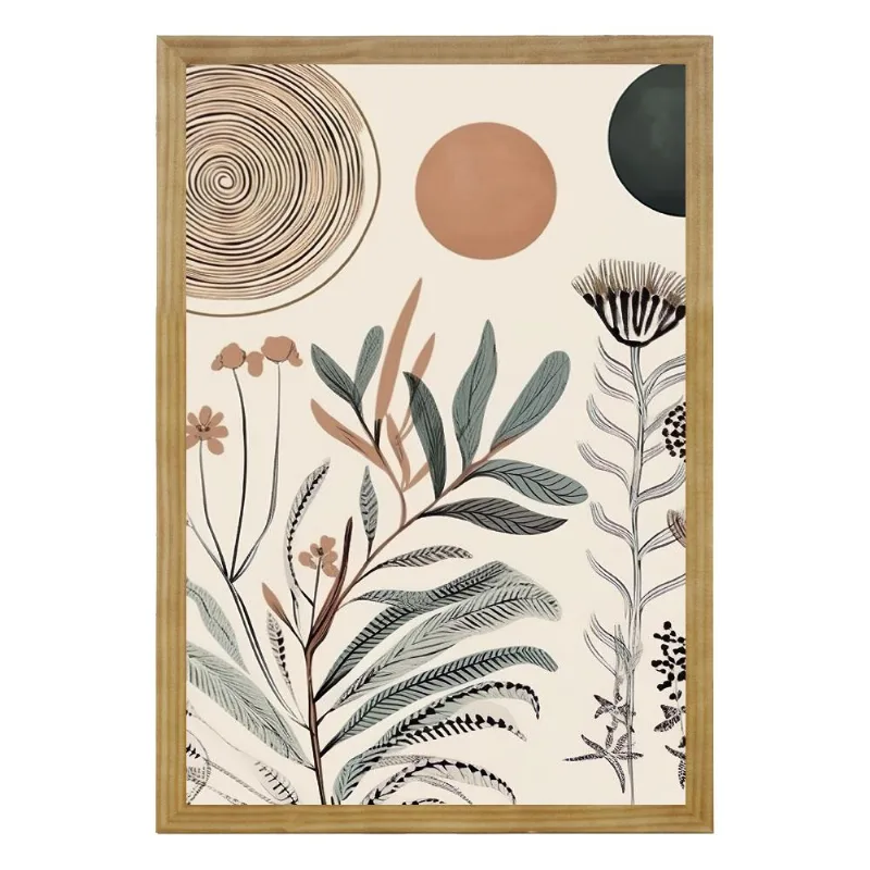 Quadro Com Vidro Folhagens II 40X60Cm Arte Propria - ARTE PRÓPRIA