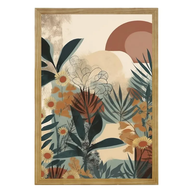 Quadro Com Vidro Folhagens III 40X60Cm Arte Propria