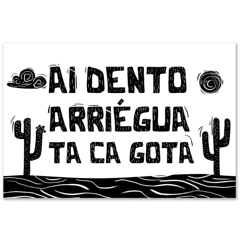 Placa Decorativa Cordel Gota 20X30Cm Arte Propria - ARTE PRÓPRIA