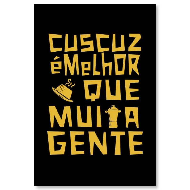 Placa Decorativa Cordel Cuscuz 20X30Cm Arte Propria - ARTE PRÓPRIA