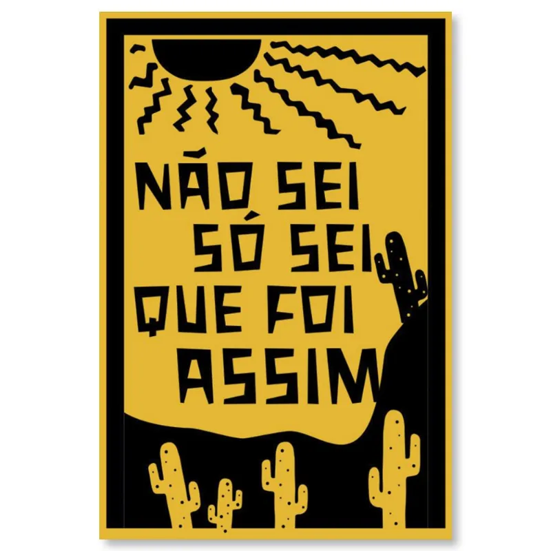 Placa Decorativa Cordel Assim 20X30Cm Arte Propria - ARTE PRÓPRIA