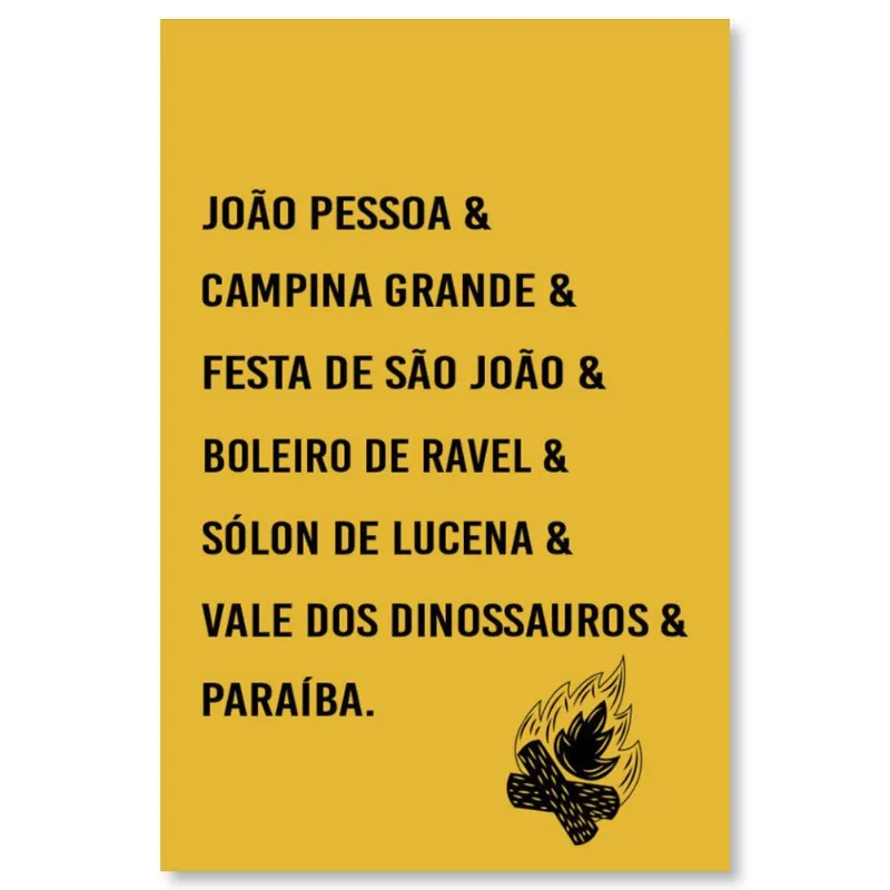 Placa Decorativa Cordel Paraíba 20X30Cm Arte Propria - ARTE PRÓPRIA