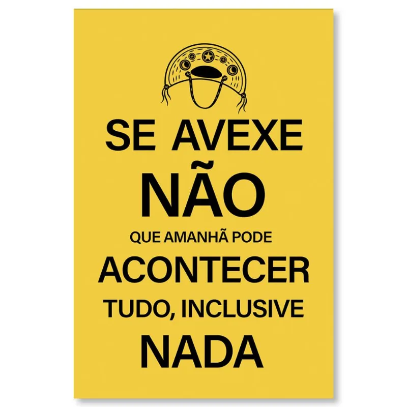 Placa Decorativa Cordel Nada 20X30Cm Arte Propria - ARTE PRÓPRIA