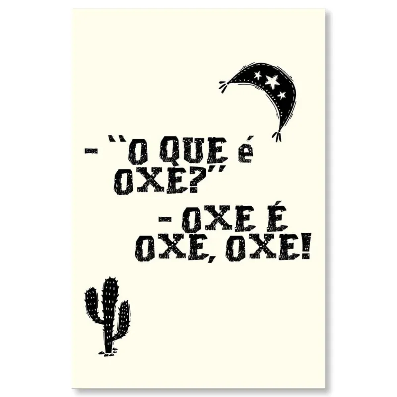 Placa Decorativa Cordel Oxe É Oxe 20X30Cm Arte Propria - ARTE PRÓPRIA