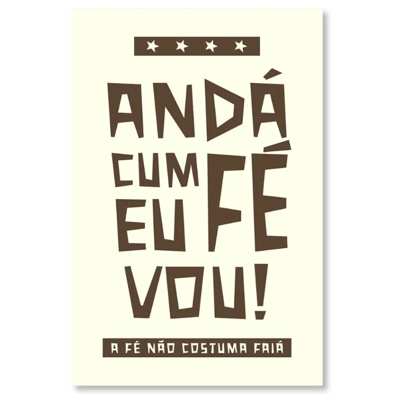 Placa Decorativa Cordel Fé 20X30Cm Arte Propria - ARTE PRÓPRIA
