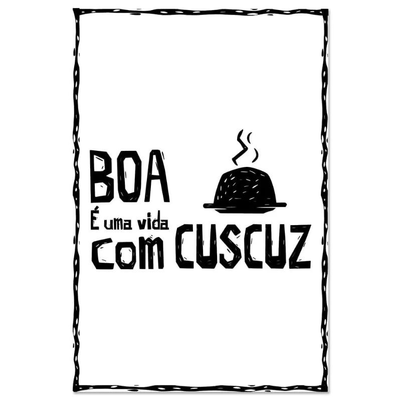 Placa Decorativa Cordel Com Cuscuz 20X30Cm Arte Propria