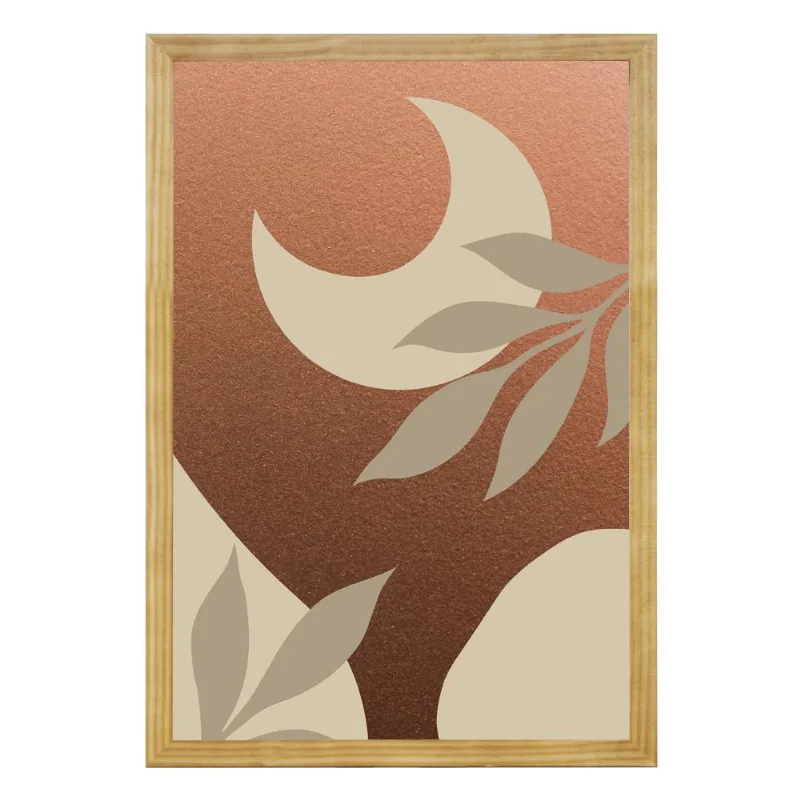 Quadro Com Vidro Natural Lua 40X60Cm Arte Propria