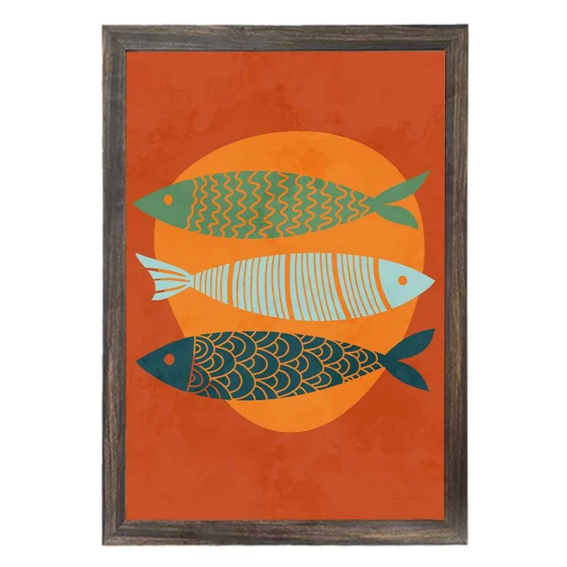 Quadro Com Vidro Fish 40X60Cm Arte Propria - ARTE PRÓPRIA
