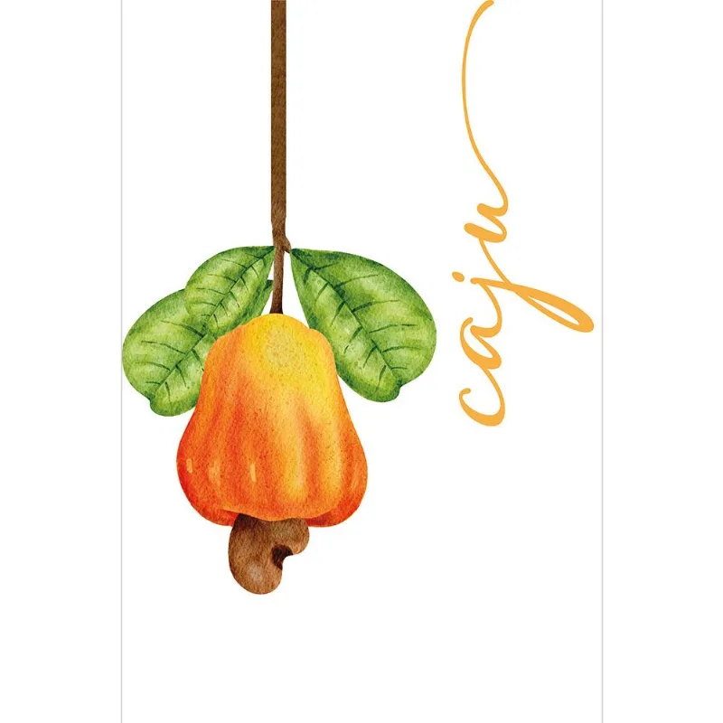 Placa Decorativa Cordel Caju 20X30Cm Arte Própria - ARTE PRÓPRIA