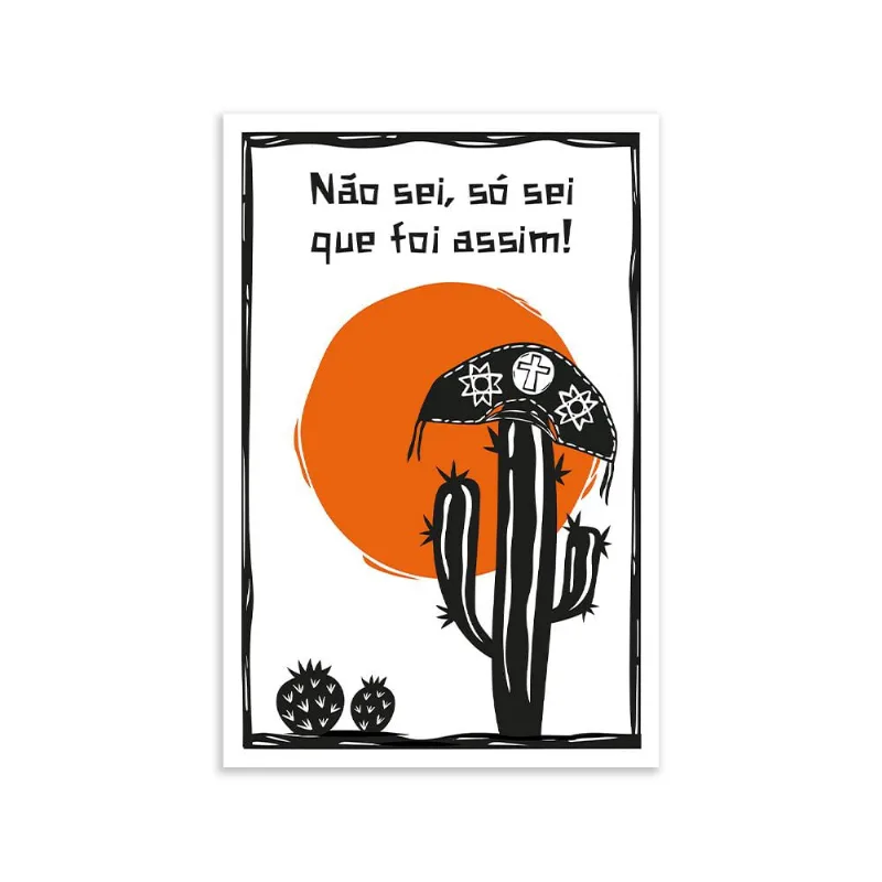Placa Decorativa Cordel Só Sei Que Foi Assim 20X30Cm Arte Própria - ARTE PRÓPRIA