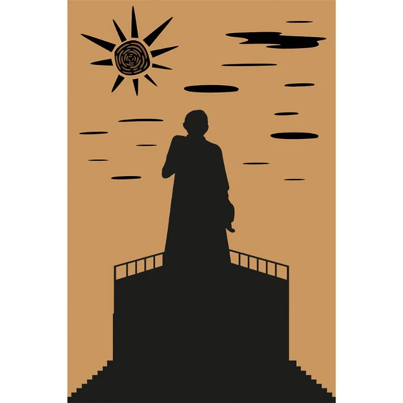 Placa Decorativa Cordel Silhueta Padre Cícero 20X30Cm Arte Própria - ARTE PRÓPRIA