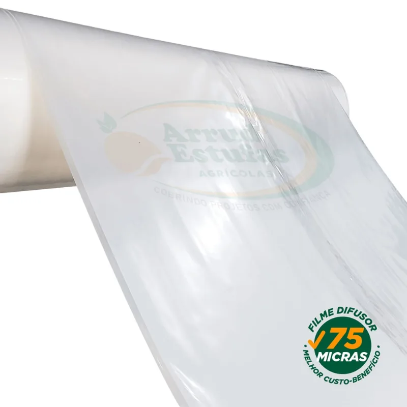 Lona Para Estufa Filme Plastico 75 Micras Difusor 4X100m