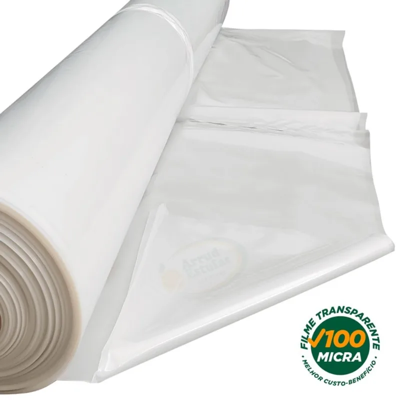 Lona Para Estufa Filme Plastico 100 Micras Transparente 6X1m