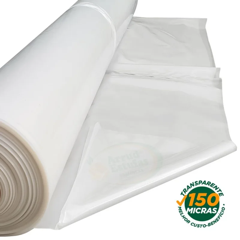 Lona Estufa Filme Plastico 150 Micras Transparente 9X1m