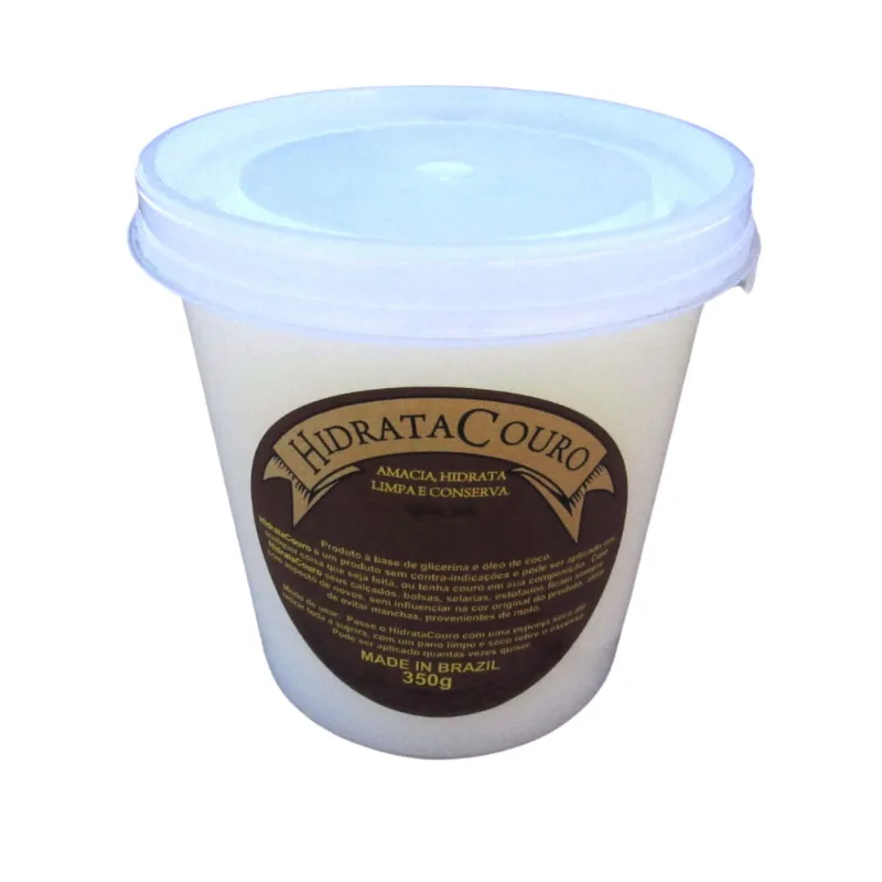 Pomada Cera De Couro 350g Branca Hidratante HidrataCouro Legitima