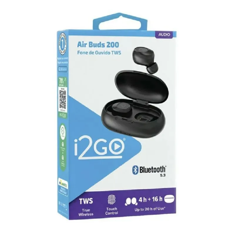 Fone de Ouvido i2GO Bluetooth 5.3 TWS Air Buds 200 - Power