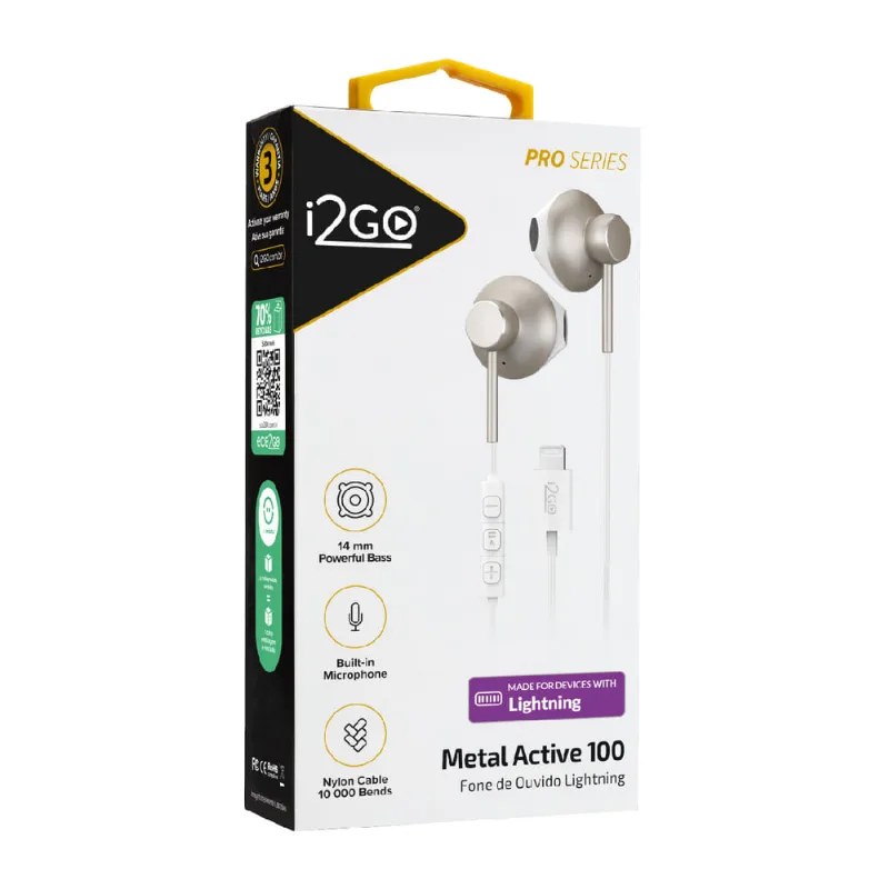 Fone de Ouvido i2Go Metal Active 100 1 unidade