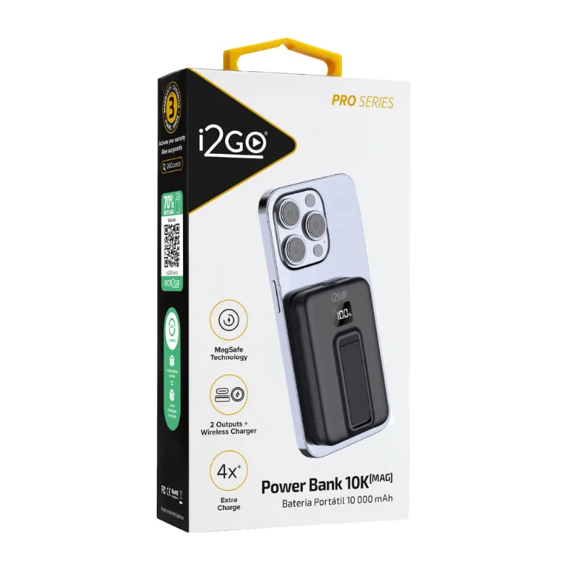 Carregador de telefone i2Go Power Bank 10K Pro Series 1 unidade