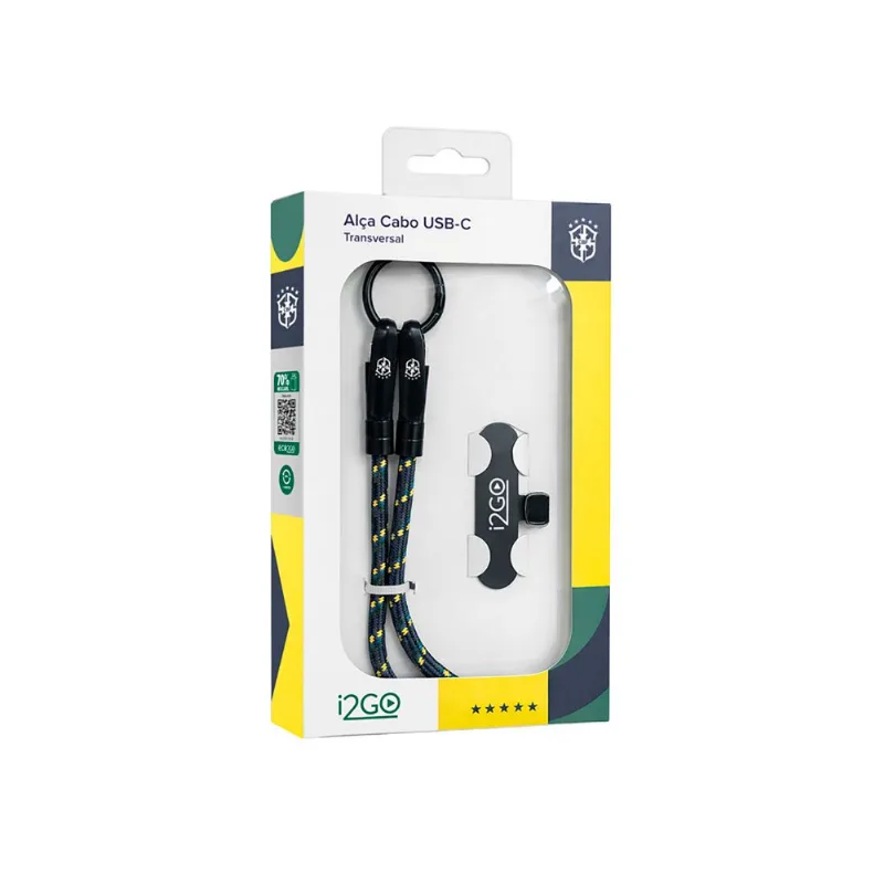 Cabo Alça de Conectividade USB-C para USB-C i2GO PRO Azul