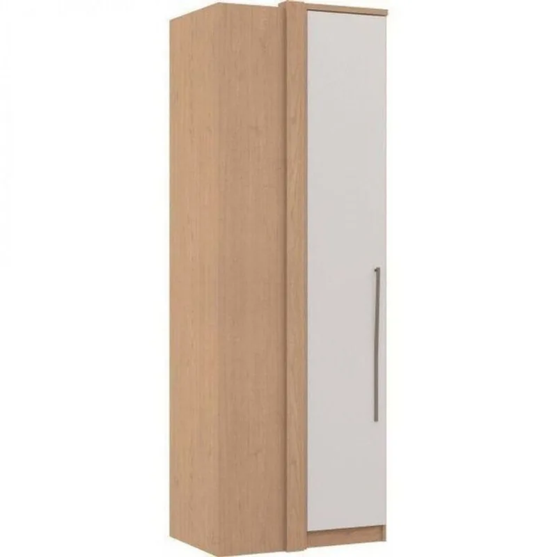 Guarda-Roupa de Canto Reto 1 Porta Elegance Bege/Angelin/Blanc Angelin/Blanc