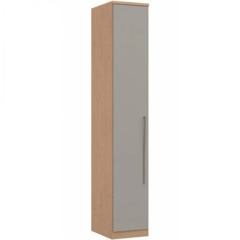 Módulo de Guarda Roupa 1 Porta Elegance Bege/Angelin/Níquel Angelin/Níquel
