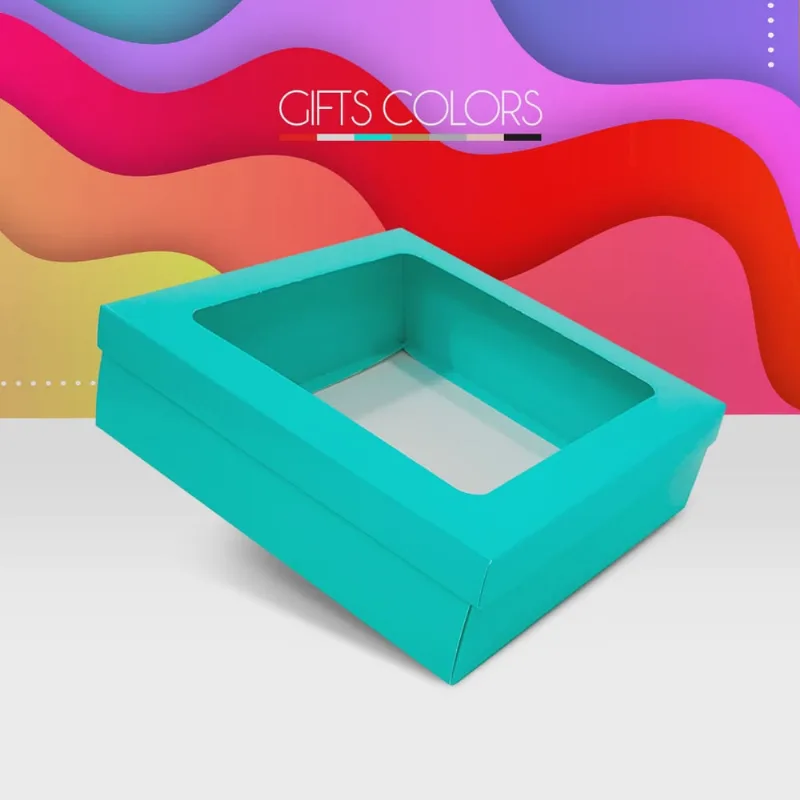 Caixa quadrada green com visor baixa presente com 25 un joypack