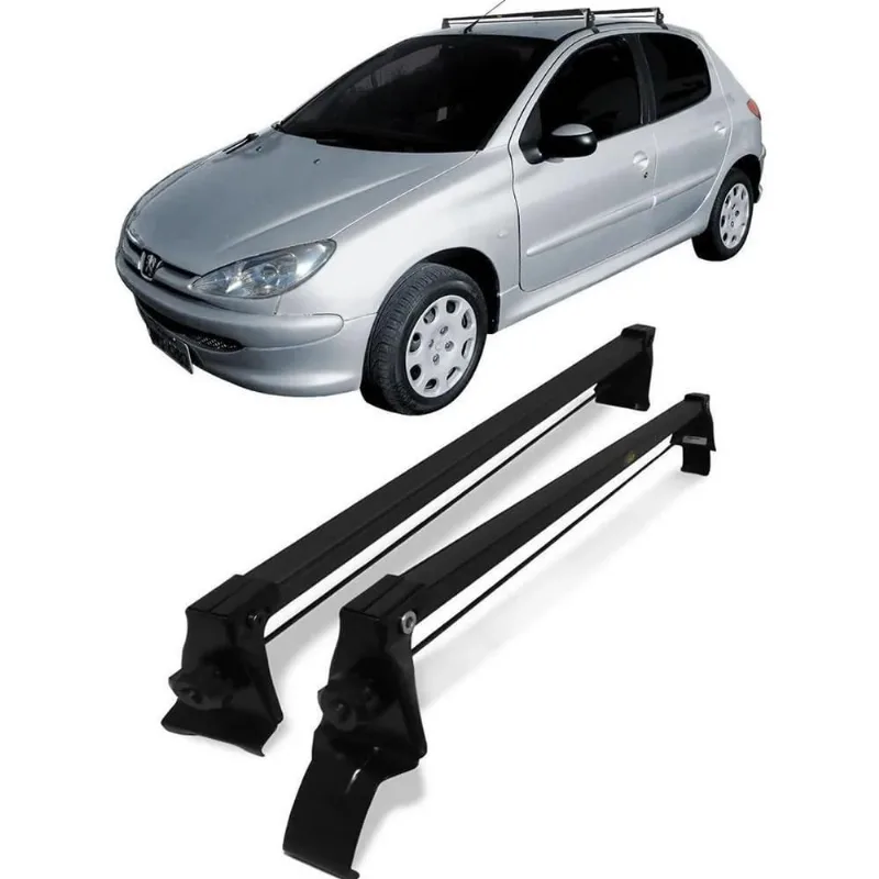 Rack Teto Peugeot 206/207 1999 à 2015 2 Portas Preto Vhip