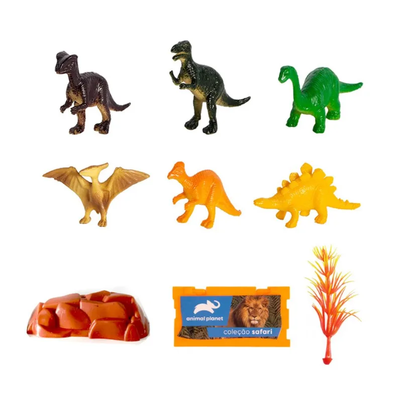 Conjunto de Mini Figuras - Animal Planet - Coleção Dinossauros - Ebn