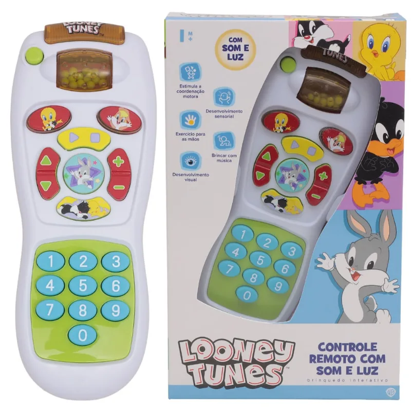 Chocalho Bebê Controle Remoto Musical Infantil Som E Luz