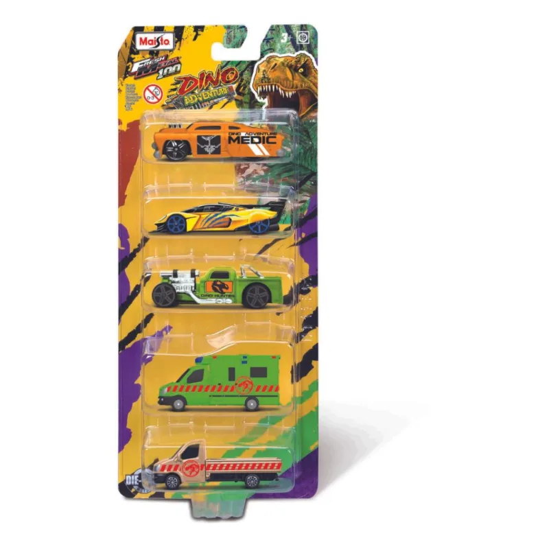 Conjunto de Carrinhos - Fresh Metal 100 - Dino Adventures - Maisto - Maisto - Brinquedos