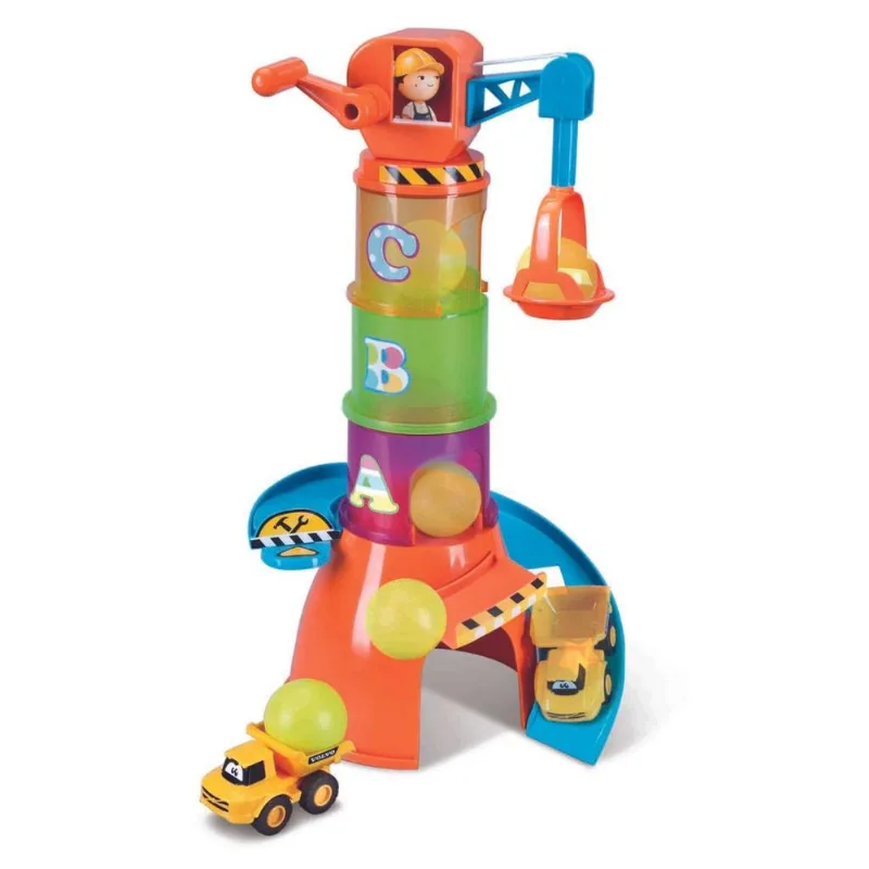 Pista com Mini Veículo - 5 em 1 - Volvo Stacking Crane - Maisto