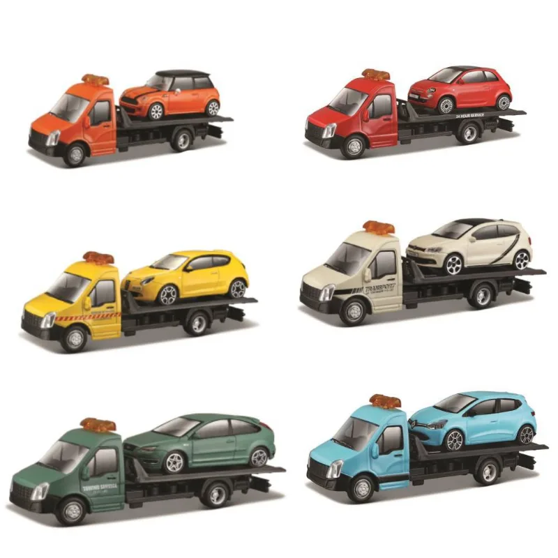Mini Carro - 1:43 Street Fire Flatbed Transport W - Bburago - Sortido - Maisto