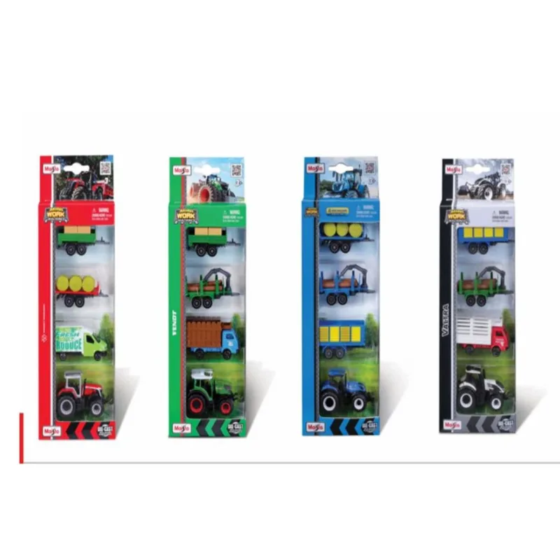 Mini Carrinho - Work Machines - 4 Pack - Sortido - Maisto
