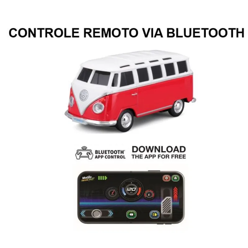 Carrinho De Controle Remoto - Bluetooth - Van Samba - 1:41 - Maisto